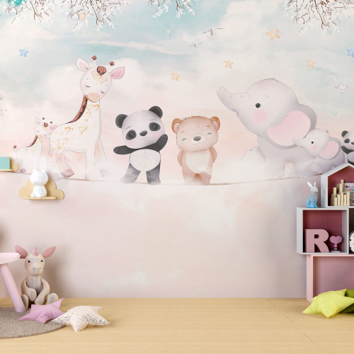 Papier peint panoramique Enfants - Animaux