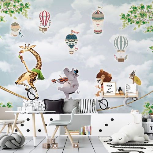 Papier peint panoramique Enfants - Animaux