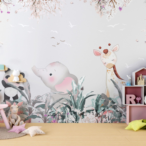 Papier peint panoramique Enfants - Animaux