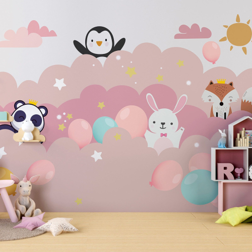 Papier peint panoramique Enfants - Animaux
