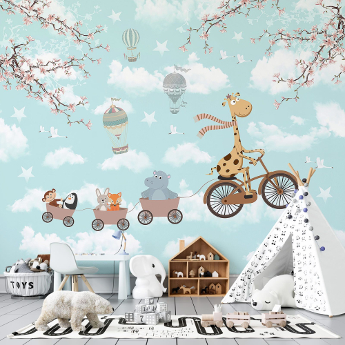 Papier peint panoramique Enfants - Animaux
