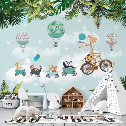 Papier peint panoramique Enfants - Animaux