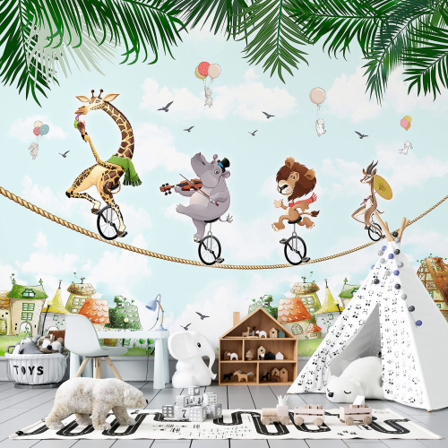 Papier peint panoramique Enfants - Animaux