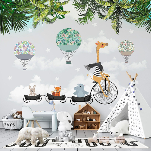 Papier peint panoramique Enfants - Animaux