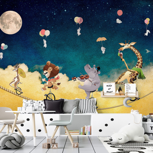Papier peint panoramique Enfants - Animaux