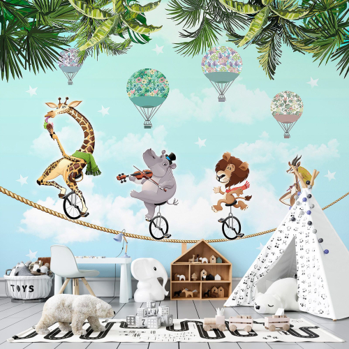 Papier peint panoramique Enfants - Animaux