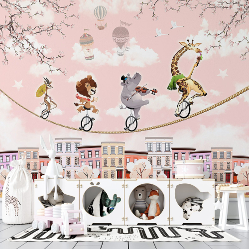 Papier peint panoramique Enfants - Animaux