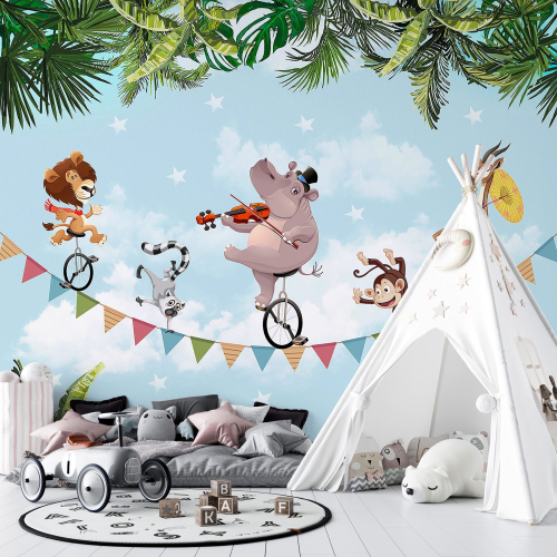 Papier peint panoramique Enfants - Animaux