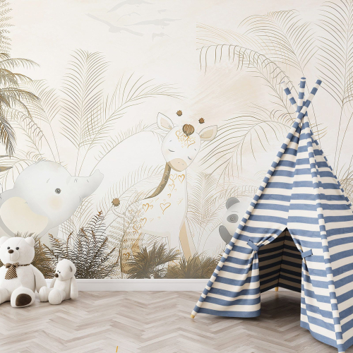 Papier peint panoramique Enfants - Animaux