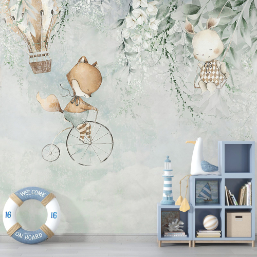 Papier peint panoramique Enfants - Animaux