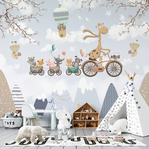 Papier peint panoramique Enfants - Animaux