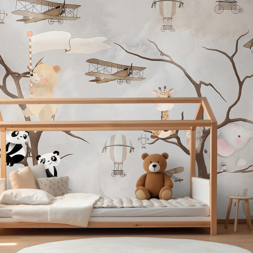 Papier peint panoramique Enfants - Animaux