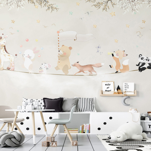 Papier peint panoramique Enfants - Animaux
