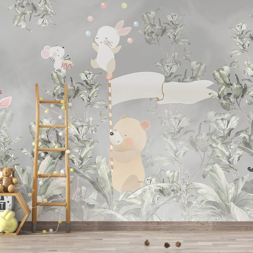 Papier peint panoramique Enfants - Animaux