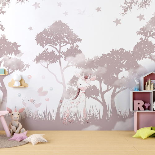 Papier peint panoramique Enfants - Animaux