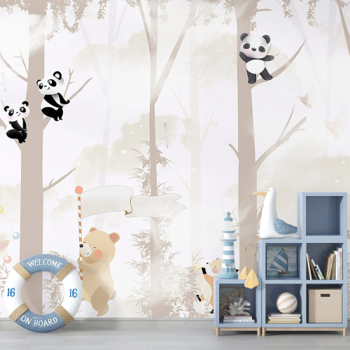 Papier peint panoramique Enfants - Animaux