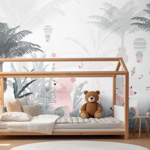 Papier peint panoramique Enfants - Animaux