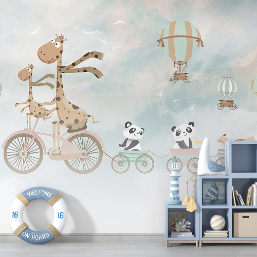 Papier peint panoramique Enfants - Animaux