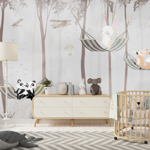Papier peint panoramique Enfants - Animaux