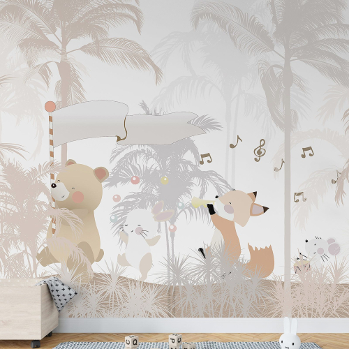 Papier peint panoramique Enfants - Animaux