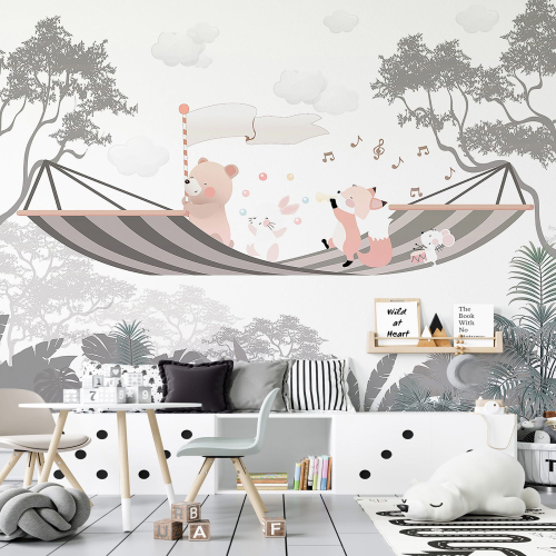Papier peint panoramique Enfants - Animaux
