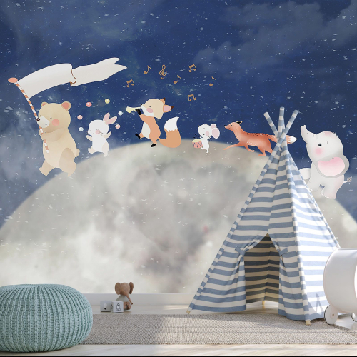 Papier peint panoramique Enfants - Animaux