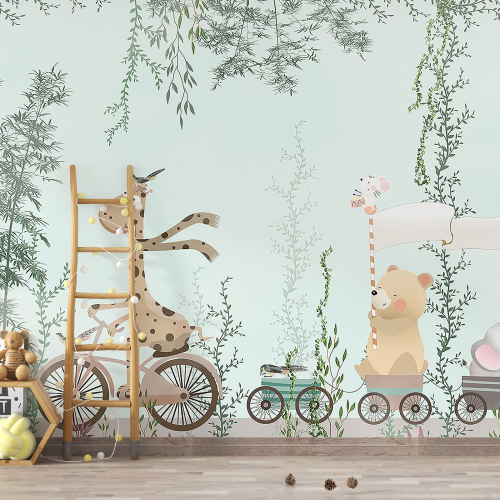 Papier peint panoramique Enfants - Animaux