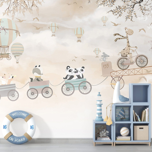 Papier peint panoramique Enfants - Animaux