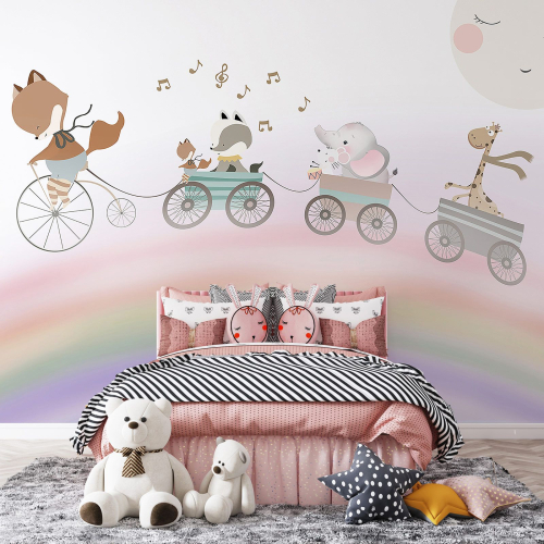Papier peint panoramique Enfants - Animaux