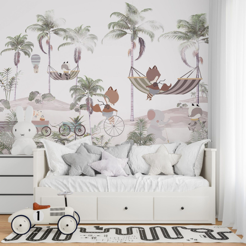 Papier peint panoramique Enfants - Animaux