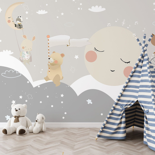 Papier peint panoramique Enfants - Animaux