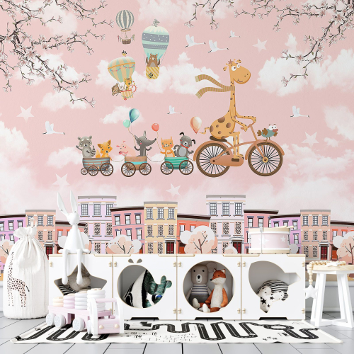 Papier peint panoramique Enfants - Animaux