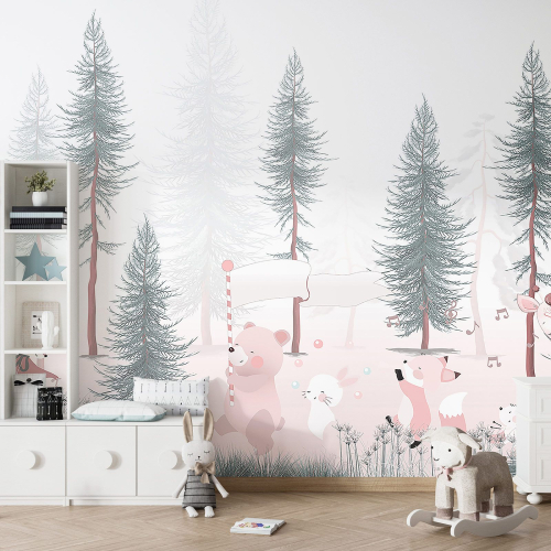 Papier peint panoramique Enfants - Animaux