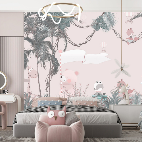Papier peint panoramique Enfants - Animaux