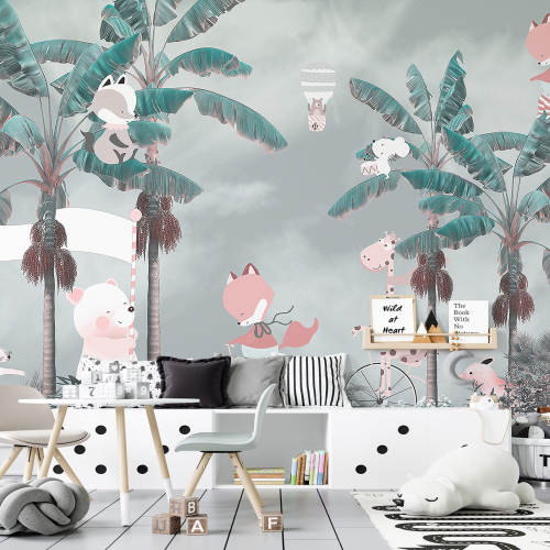 Papier peint panoramique Enfants - Animaux