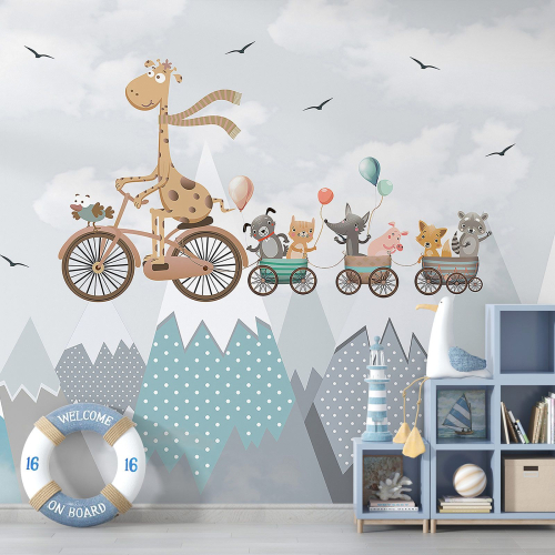 Papier peint panoramique Enfants - Animaux