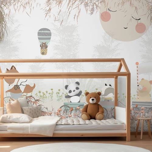 Papier peint panoramique Enfants - Animaux