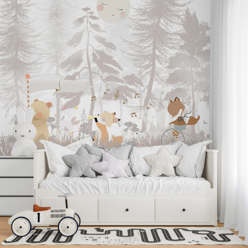 Papier peint panoramique Enfants - Animaux