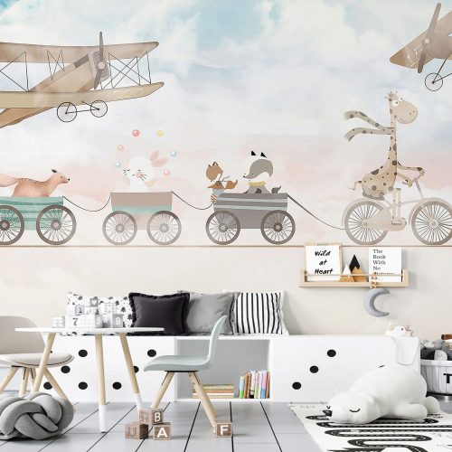 Papier peint panoramique Enfants - Animaux