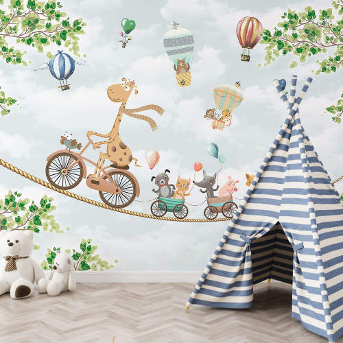 Papier peint panoramique Enfants - Animaux