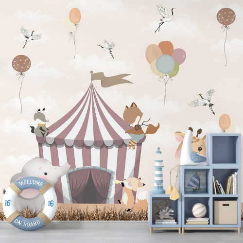 Papier peint panoramique Enfants - Animaux