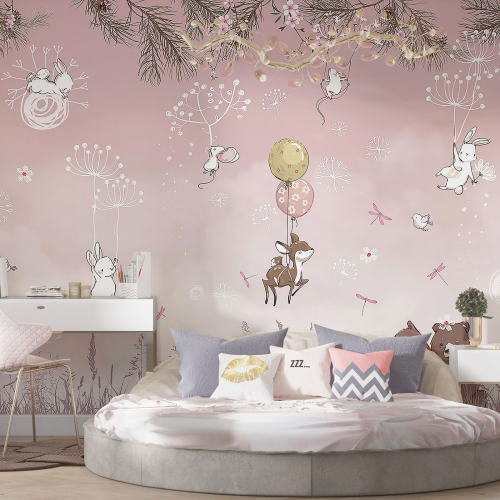 Papier peint panoramique Enfants - Animaux