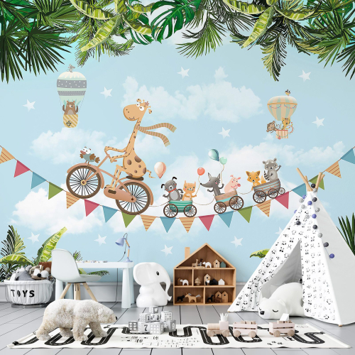 Papier peint panoramique Enfants - Animaux
