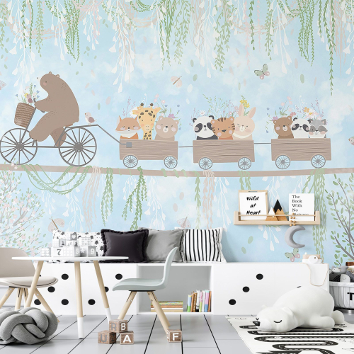 Papier peint panoramique Enfants - Animaux