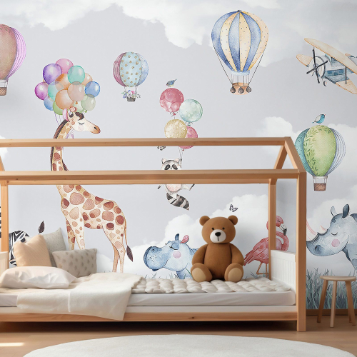 Papier peint panoramique Enfants - Animaux