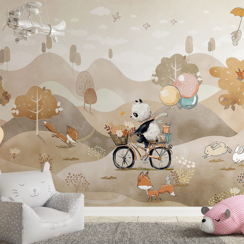 Papier peint panoramique Enfants - Animaux