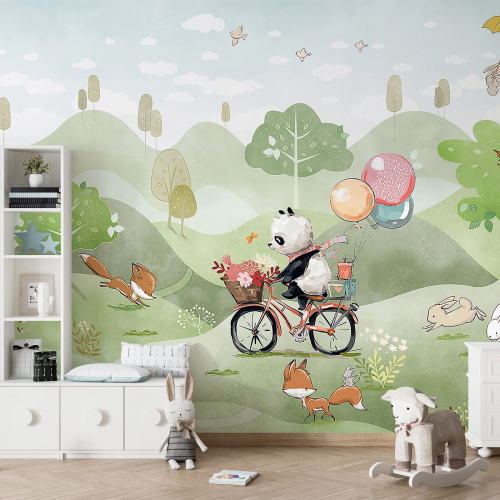 Papier peint panoramique Enfants - Animaux