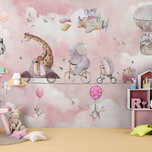 Papier peint panoramique Enfants - Animaux