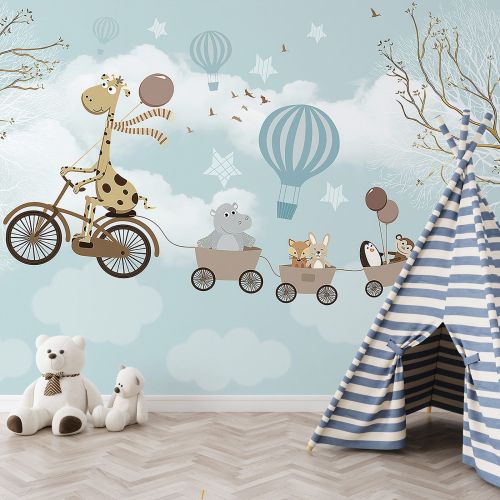 Papier peint panoramique Enfants - Animaux