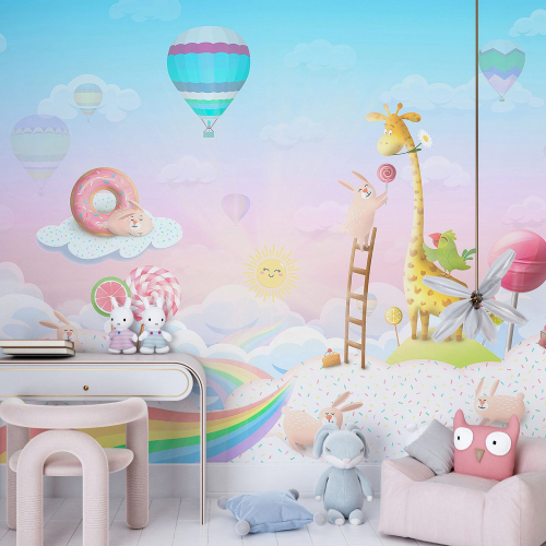 Papier peint panoramique Enfants - Animaux